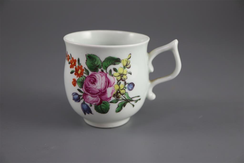 A Worcester bell-shaped coffee cup, c.1760, 6cm high
